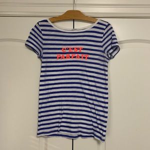 ❤️J Crew T Shirt Stripe Blue White C’est Parfait S